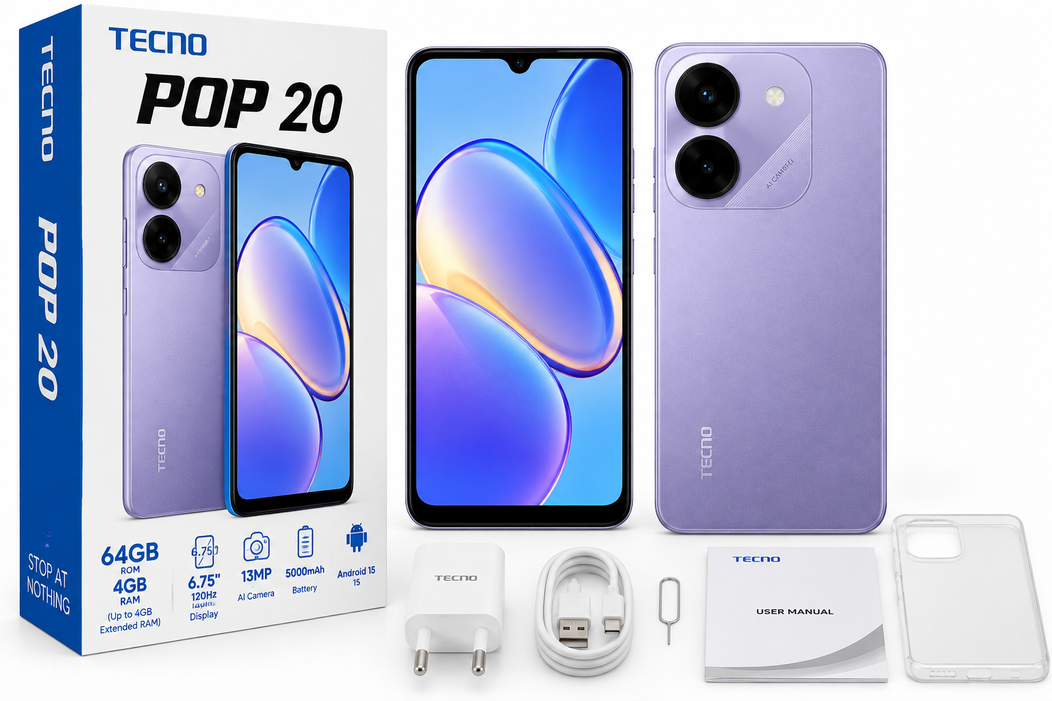 TECNO POP 20 64GB ROM, 4GB RAM view 3