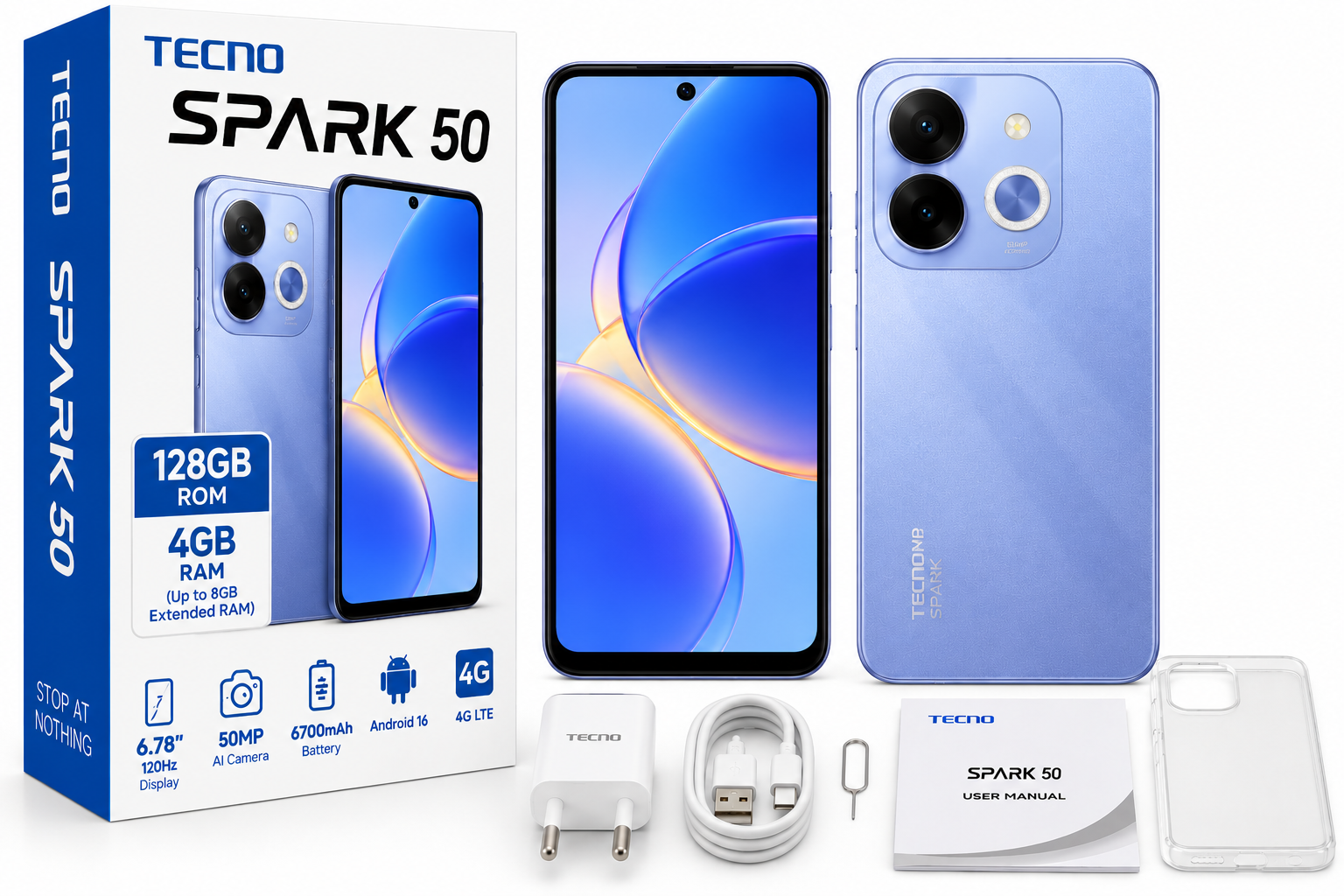 TECNO SPARK 50 128GB ROM, 4GB RAM