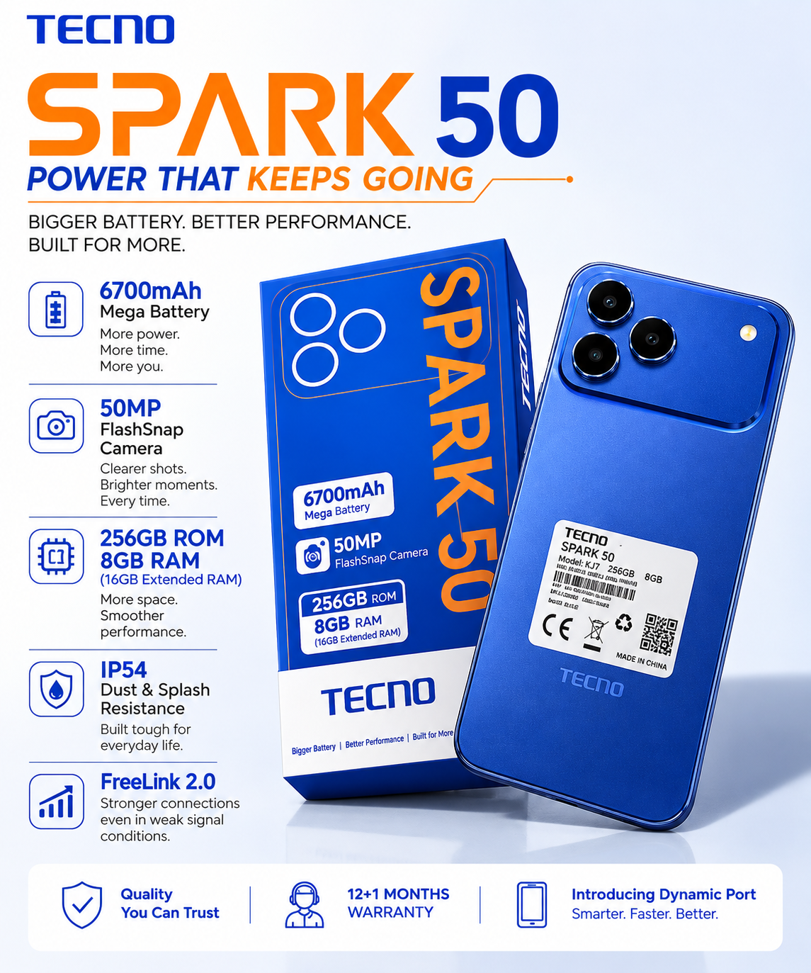 TECNO SPARK 50 256GB ROM, 8GB RAM